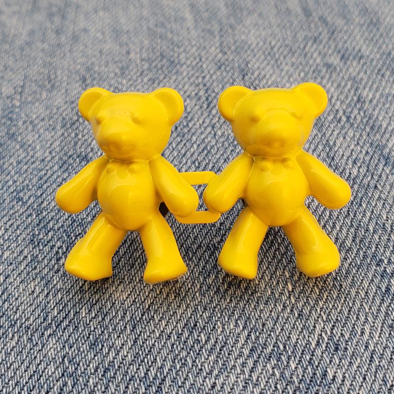 Bear Waist Slimming Adjustable Button Jeans Buckle - Detachable Tightening Pair