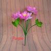 Small 7-Head Lotus Flower Silk Simulation for Buddhist Altar or Living Room Decor