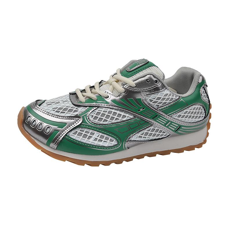 Cowhide version~ The same dad shoes for women in the summer of 2025, the new versatile European silver casual sports shoes for women