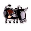 Cartoon Rhinestone Dairy Cow Brooch - Alloy Drip Oil Corsage Pin, Cute High-end Accessory