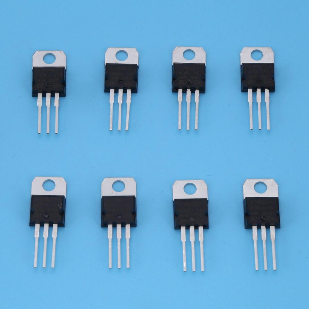 40pcs 8 Types 7805 7809 7812 7815 7905 7912 7915 LM317 to 220 Transistor Assortment Kit Set