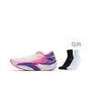 New Anta C202 6.0 Cushioned Slip-Resistant Abrasion-Resistant Low-Top Carbon Plate Running Shoes Men's White Red Purple 112445570-11