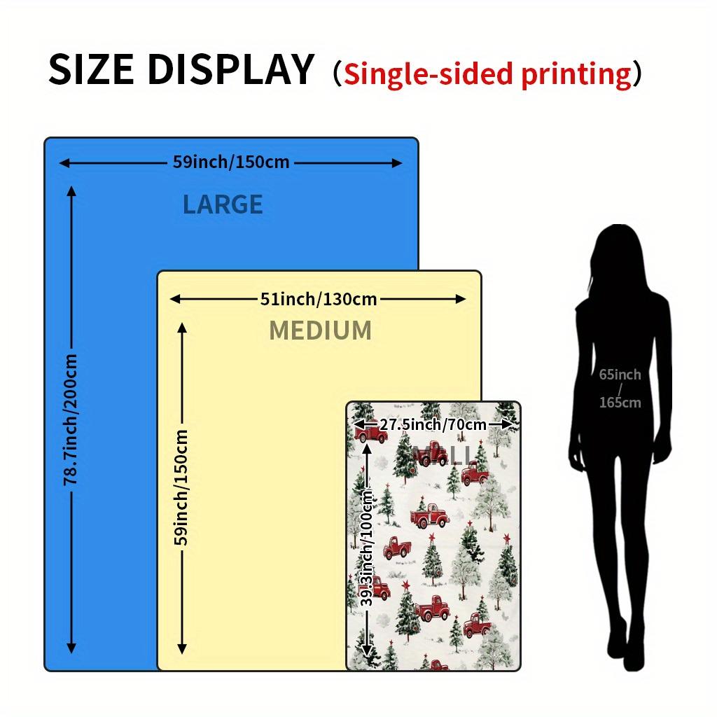 1Pcs Christmas Red Cars And Trees Printed Flannel Blanket Lightweight Soft Throw Soft All-Season Bedspread for Couch Camping Travel