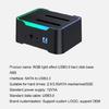 Double Bay Hard Drive Enclosure USB3.0 for 3.5 and 2.5inch Drives Docking Station with Convenient Offline Clone