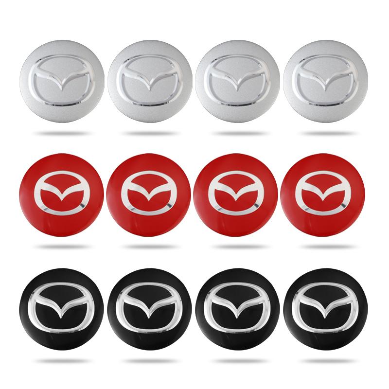 4Pcs 56mm Car Wheel Center Caps Hubcap Cover For Mazda CX5 MX5 3 CX50 CX90 CX30 CX9 Atenza Axela Demio EZ-6 MX-30 e-Skyactiv h2