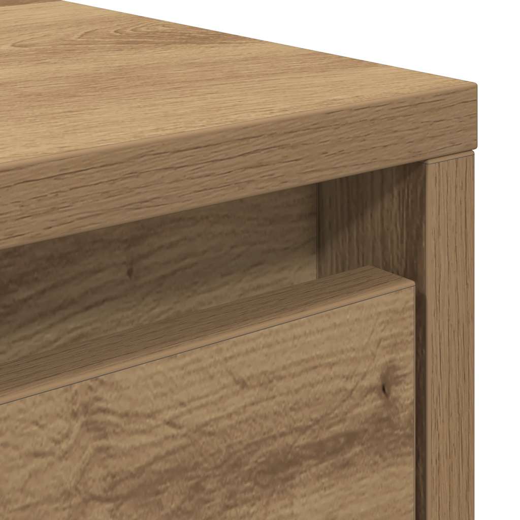Coffee Table with Drawers Artisan Oak 100x100x40 Cm