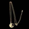 New Fashion Stainless Steel Sun, Moon & Star Round Pendant Tai Chi Yin Yang Necklace
