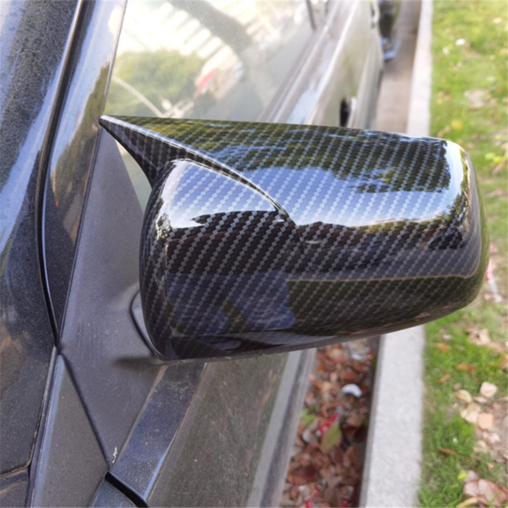 For 08-12 Mitsubishi Lancer Rearview Side Mirror Cover Cap Carbon Fiber Style Us