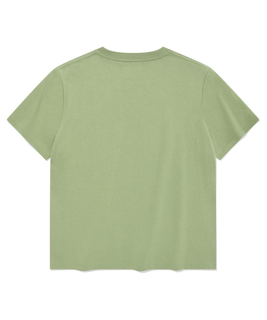 COVERNAT WOMAN Clover Lettering T-Shirt Sage Green