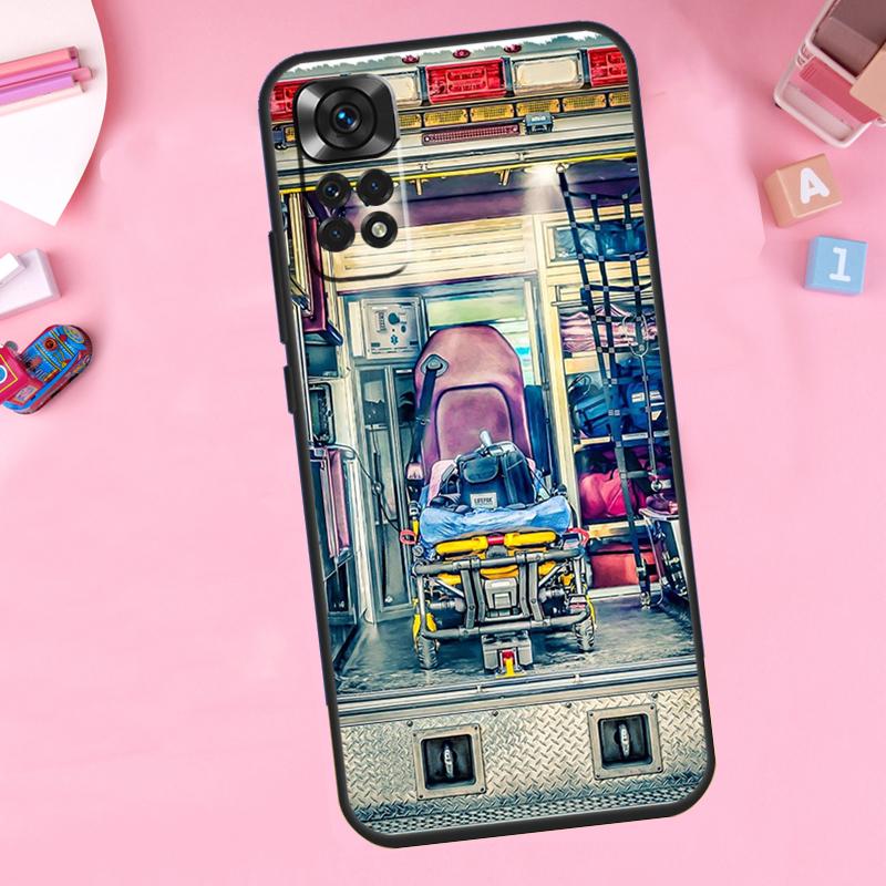 

Ambulance EMS EMT Paramedic Phone Case For Xiaomi Redmi Note 11 10 9 8 12 Pro Turbo 9S 10S 11S 12S 9A 9C 10C 12C Cover Redmi Note 10 Pro