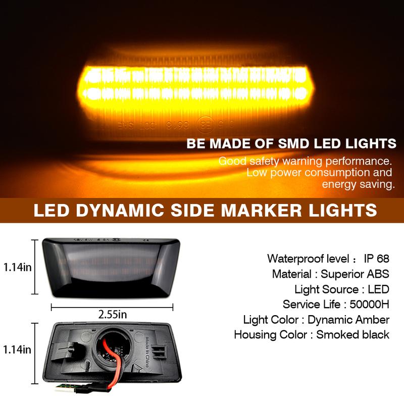 Turn Signal Light LED Side Fender For Opel Adam Astra J/K Corsa D/E ignia/A Meriva/B Zafira/B Flowing Turn Signal Light