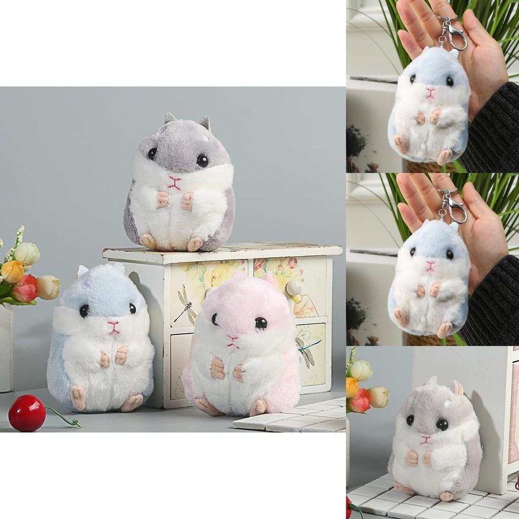 Lovely Hamster Plush Toy Cartoon Keychain Ideal For Girls Plush Stuffed Animal