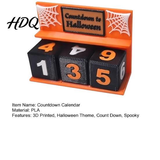 Halloween Umhang Dekor Countdown Kalender Block 3D Gedruckter Adventskalender Gruselig Täglich
