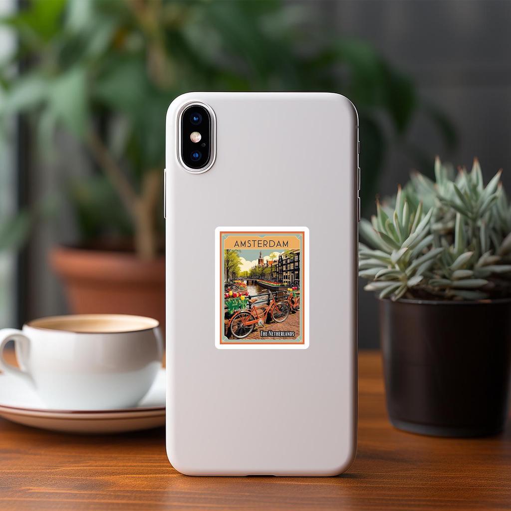 50 Autocollants Graffiti Imperméables Série Voyage Européen pour Gourdes, Téléphones et Ordinateurs Portables