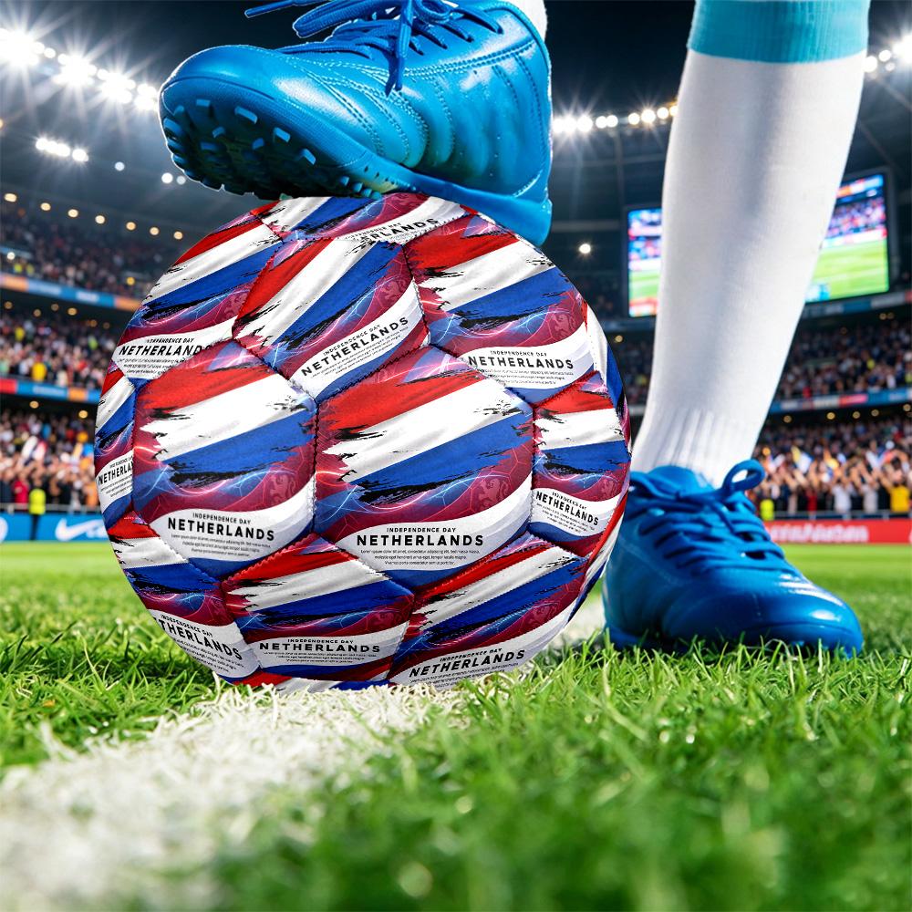 Niederlande Fußball Aufdruck Größe 5 Fußball Ball Verschleißfest Standard Erwachsenen Trainingsfußball Fan Geschenk für Indoor Outdoor Spiel Sport