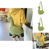 Cute Dinosaur Plush Crossbody Bag For Girls Handheld Toy Style With Elliptical Shape And Zipper