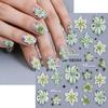 5D Embossed Flower Nail Art Stickers Self-adhesive DIY Spring Summer Floral Manicure Decor Decals Women Nail Accessories for Home Salon