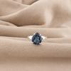 London Blue Topaz Gemstone 925 Sterling Silver Statement Jewelry Pretty Ring Gift For Wife RR-81-12