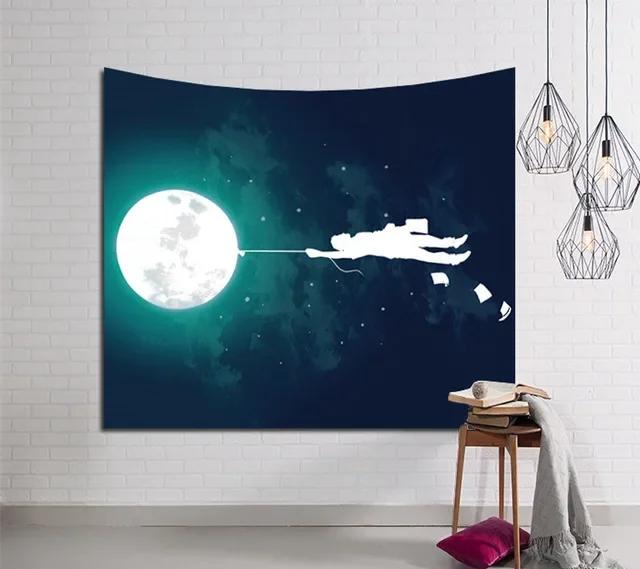 1pc,Galaxy Printed Wall Hanging Tapestry Hippie Retro Home Decor Beach Mat