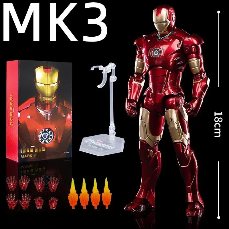 

Latest LED FondJoy Iron Man MK3 MK6 MK50 MK43 DIY Playthings Action Figure Tony Stark Collection Anime Model Children Present