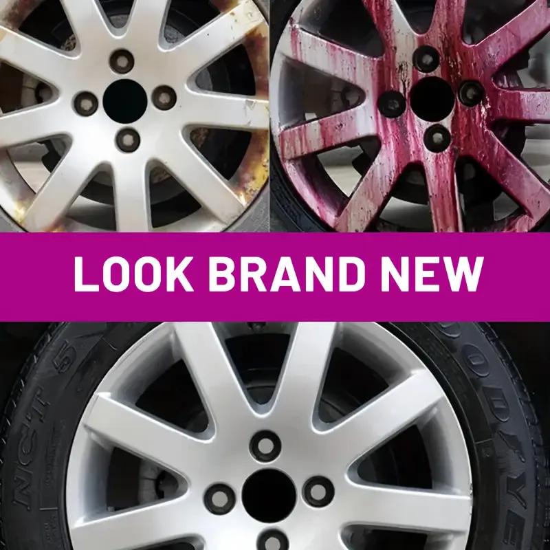 Multi-purpose wheel and hub iron powder remover|Suitable for all vehicle types|Restores shine and protects wheels from corrosion