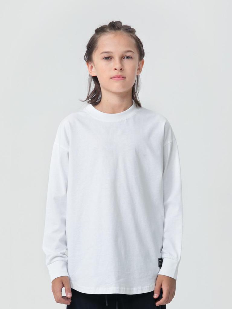 MT Kinder Trendiges Baumwoll-Langarm-T-Shirt mit geschwungenem Saum - 2025 Herbst Eltern-Kind-Kollektion