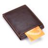 RFID Blocking Men Wallet Vintage Faux Leather Bi-fold Wallet with ID Window Coin Pocket Portable Folding Anti-Theft Credit Card Holder