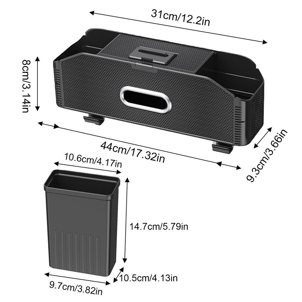 Back Seat Tissue Box Portable Automobile Headrest Storage Organizer Car Seat Back Storage Box With Hook Car Interior Accessories