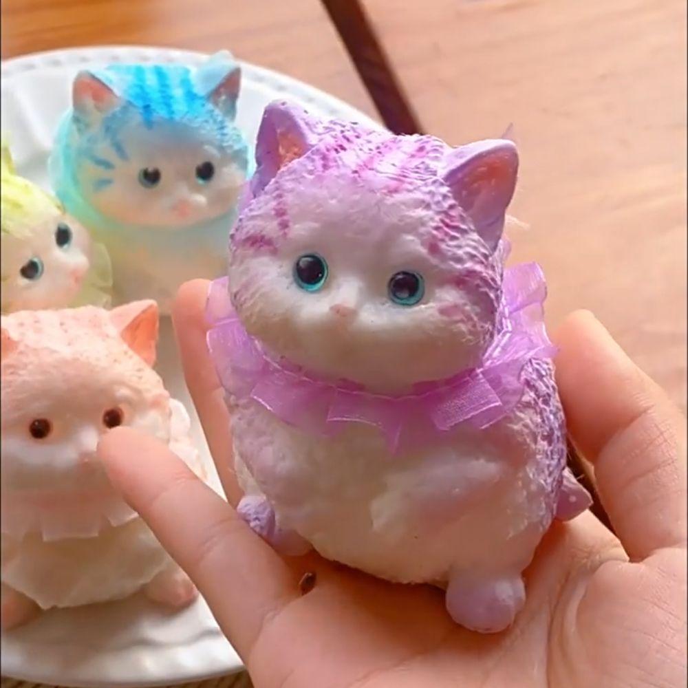 Langsam Rückprallende Katzenpuppe Knetspielzeug Tier Katze Fidget Spielzeug Simulation Katzen Knetspielzeug Mini Ornamente
