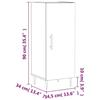 VidaXL Buffet Sonoma Grey 34.5x34x90 Cm Engineered Wood 828530