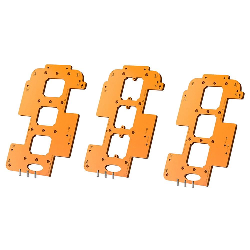 Multi-positioning Tool Cabinet Handle Template A-grade Electrical Insulation Faster Processing 3-in-1 Cabinet Drilling Template