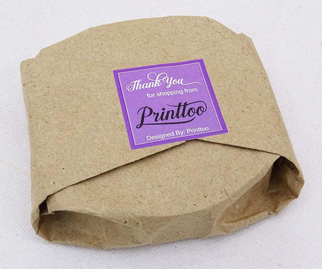 Printtoo Damask Pattern Brown Wooden Square Rubber Stamp Craft Textile Stamps-2 X 2