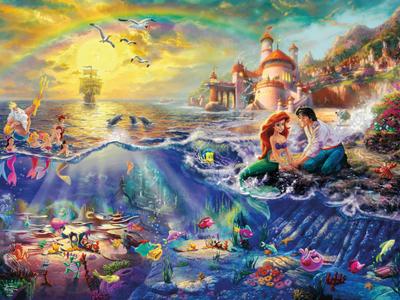 Ceaco Foil Puzzle Disney Thomas Kinkade The Little Mermaid 500 Piece Jigsaw Puzzle - - - - -