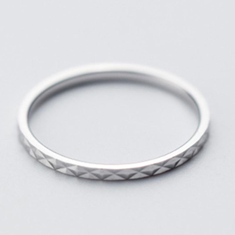 

925 Silver Ring Fashion Simple Glint Gleam Fine Ring Thin Little Finger Ring For Women Jewelry 4 серебряный