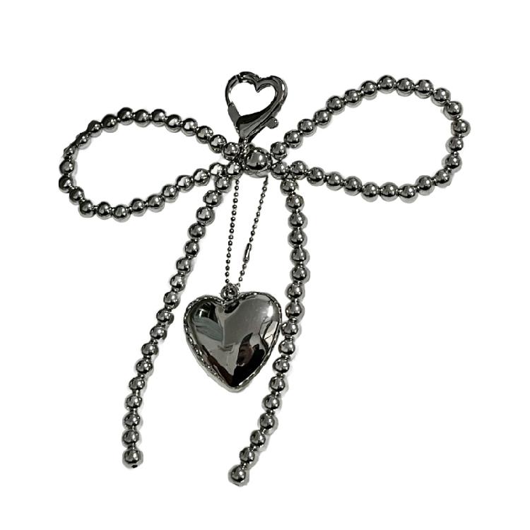Cellphone Strap Bead Heart Bowknot Pendant Phone Charm Ornament for Wallet Bag 1