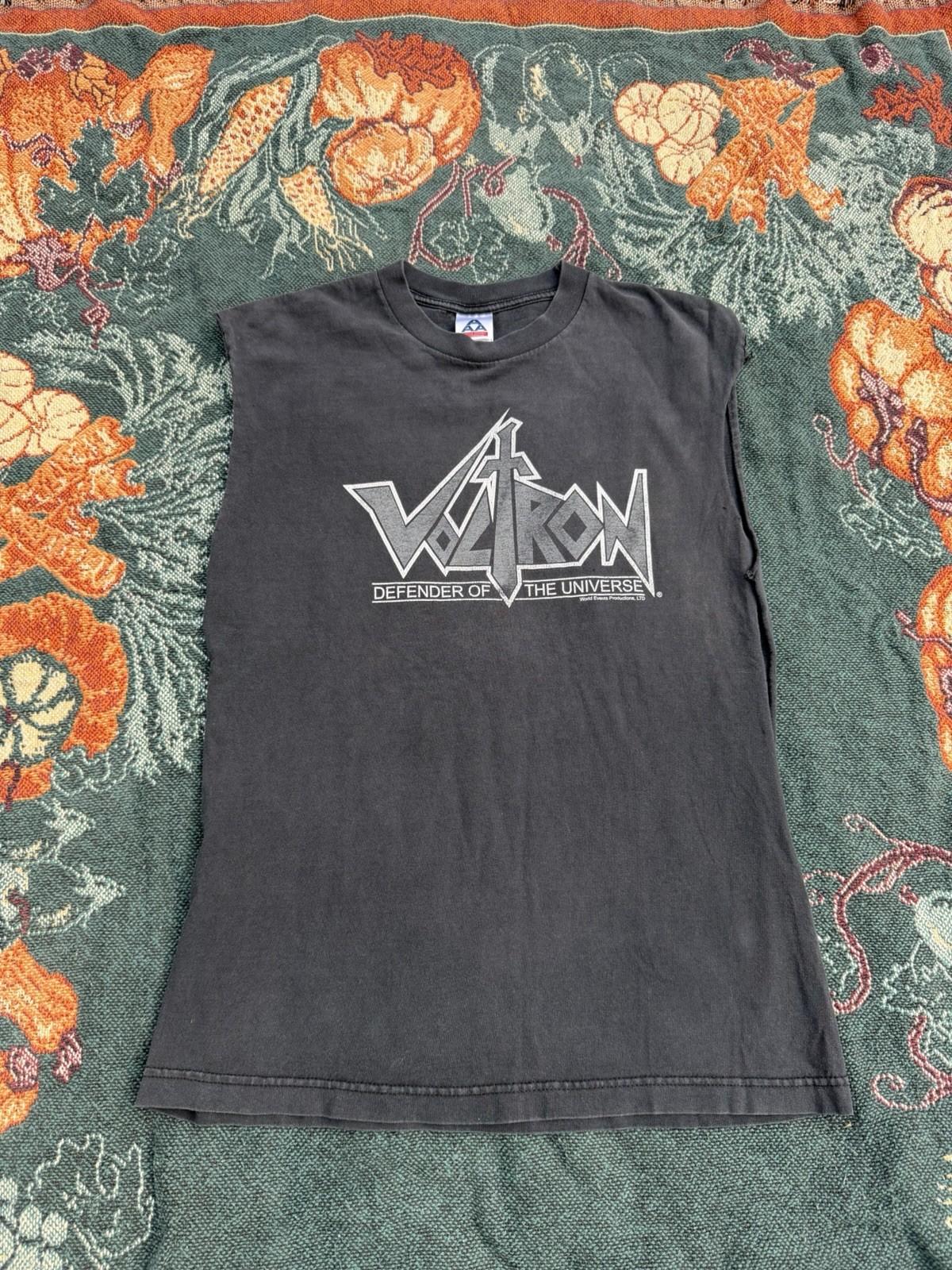 Vintage 90’s Voltron Defender Of The Universe Anime Cartoon T Shirt Cut Off Unisex T-Shirt M