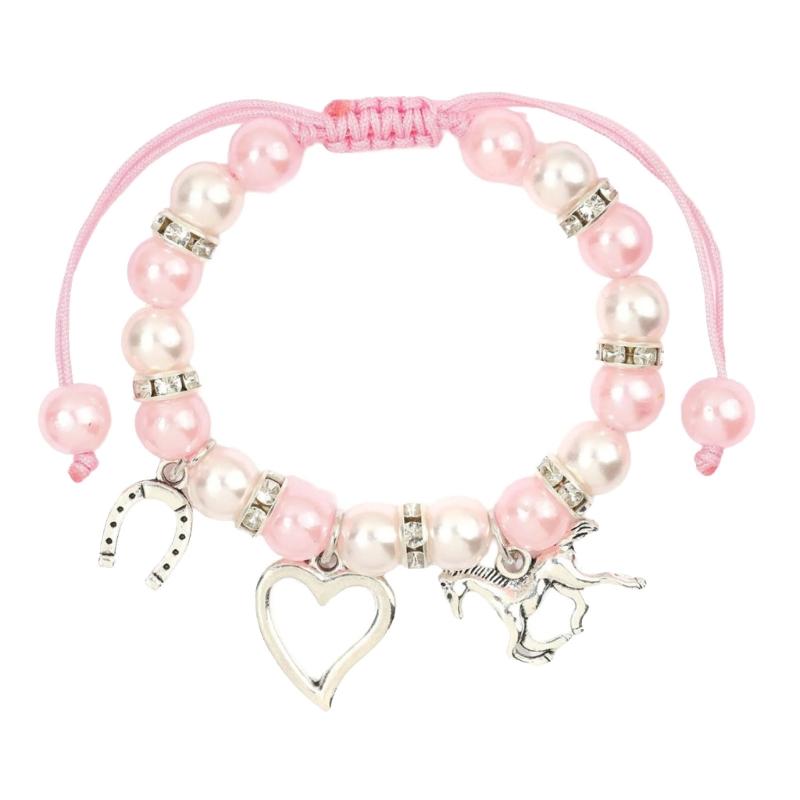 Lightweight Adjustable Chain Bracelet With Sparkling Star Elf Charm Faux Pearls Design For Casual Party Occasions