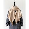 Scarf Fashion Flower Print Women's Faux Wool Wrap Head Shawl Autumn and Winter Warm Gift, Scarf Women's Winter Cashmere