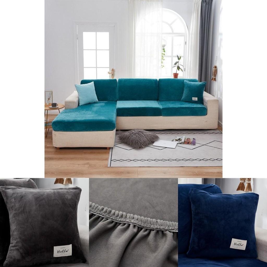 Stretch Velvet Sofa Cushion Cover Elegant Home Decor Velvet Seat Slipcover