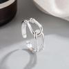 2024 Elegant Double Layer Knotted Open Ring - Women's Cold Style Cross Design