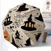 1 Stück Halloween Automatischer Faltregenschirm - 8-Speichen Eisenrahmen, Winddicht, Tragbarer Sonnenschirm mit Kunststoffgriff für Reisen & Outdoor-Aktivitäten