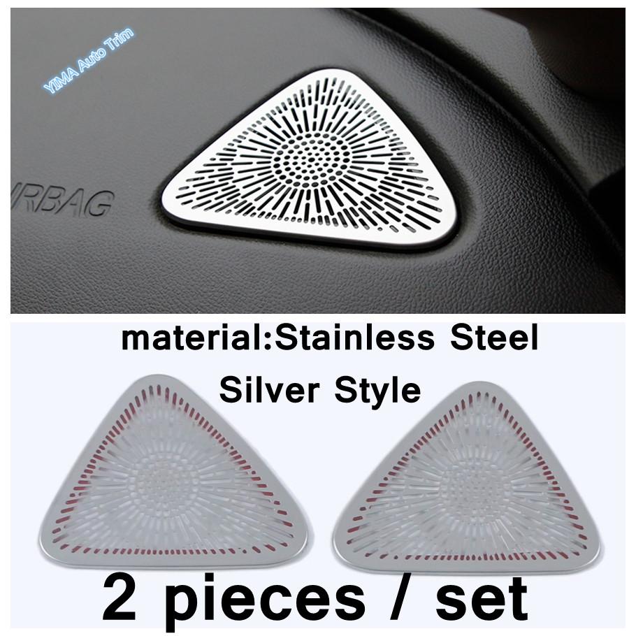 Audio Tweeter Speaker Cover Car A-pillar / trument Small Horn Stainless Steel Sticker Trim For Chevrolet Malibu 2016 -