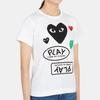 Comme des Garçons PLAY (WMNS) COMME Des GARCONS PLAY Multi Heart T-Shirt 'White Black' Women's AZ-T281-051-1