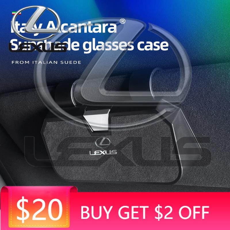 Emblems Car Interior Sun Visor Glasses Clip Sunglasses Box For Lexus F SPORT GX460 Ct200h IS250 ES 220D IS200 Fsport GS GX IS LS ADT1