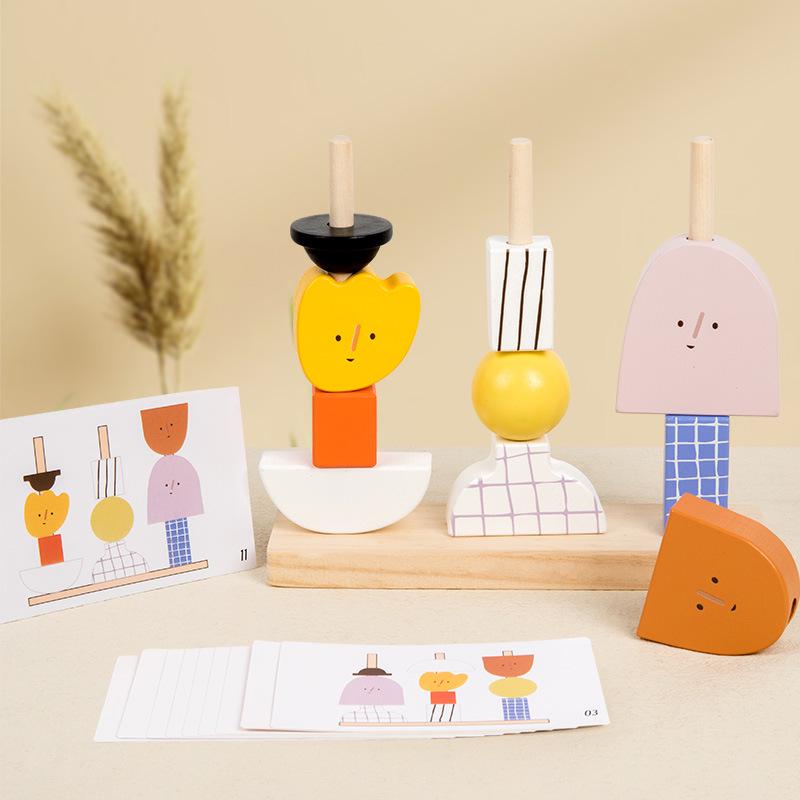 Toddler Creative Interlocking Building Blocks with Large Pieces - Shape & Picture Matching Early Education Toys