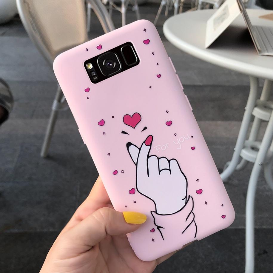 Shockproof Case For Samsung S8 Plus SM-G955F Cover Colorful Daisy Cactus Soft Matte Phone Case For Samsung S8 S 8 S8+ G950F Capa