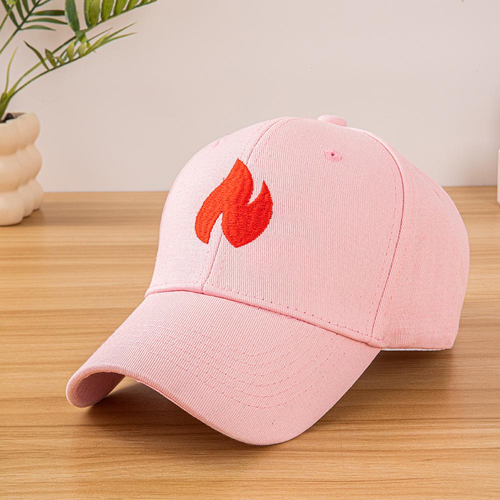 New fashionable dad caps with embroidered fire patterns, baseball caps for women, men, summer, autumn and spring sun hats, adjus