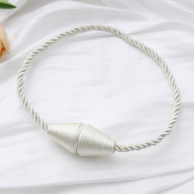 2 Pack Magnetic Curtain Tiebacks Rope Modern Handmade Curtain Tie Backs Decorative Drapes Weave Holdbacks for Window Décor