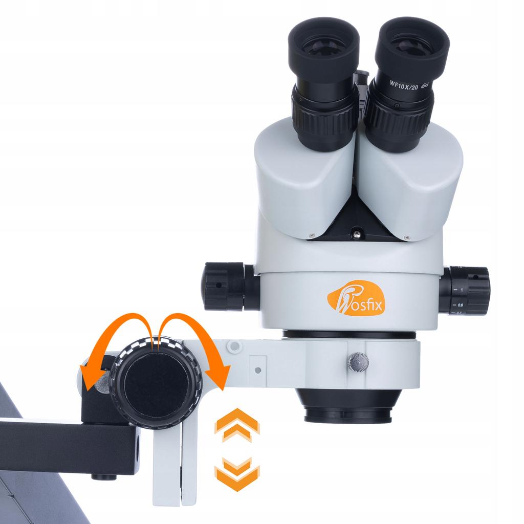 Rosfix Mikroskop Stereoskopowy Trinokularowy Neptune Pro Z Kamerą PEGASUS Pro 12MP – Wysięgnik | Zoom 7x-45x | Ergonomiczna Konstrukcja