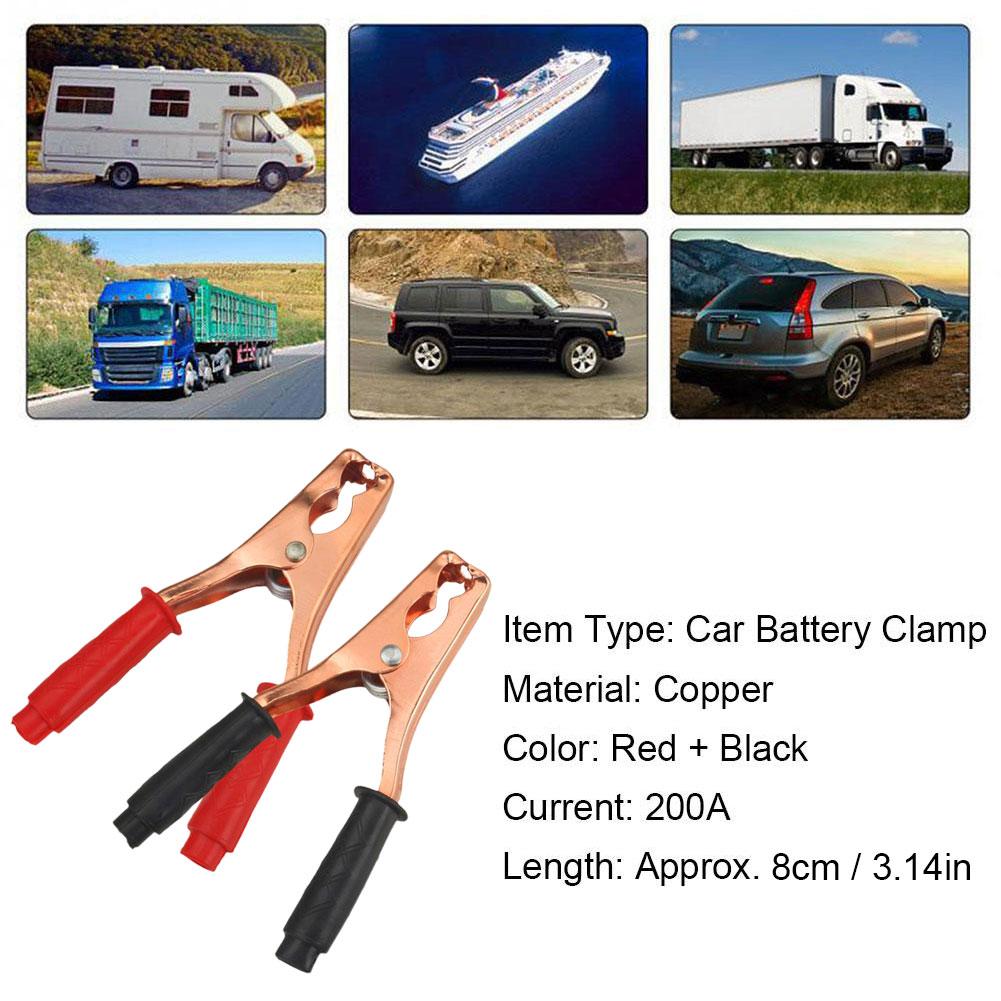 

Красный черный аккумулятор перемычка Кабель Зажимы 200A Изолированная зарядка автомобиля Автокомплект Клипы Accesso Co X9D6
